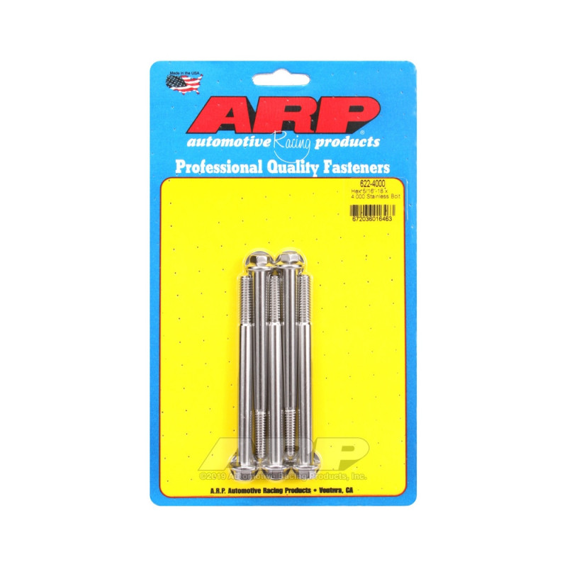 Șuruburi și piulițe universale ARP 5/16-18 – Șuruburi hexagonale din oțel inoxidabil x5 - ARP-622-4000 - 622-4000 - 3666618192154
